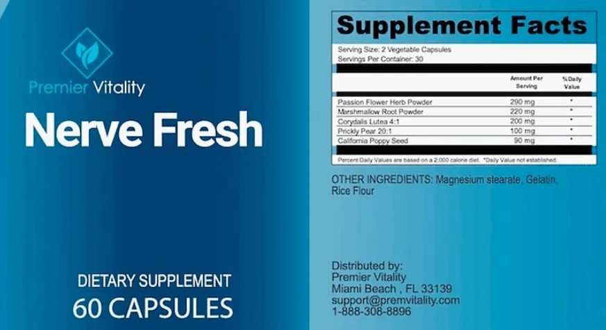 Nerve Fresh Kosttillskottsfakta
